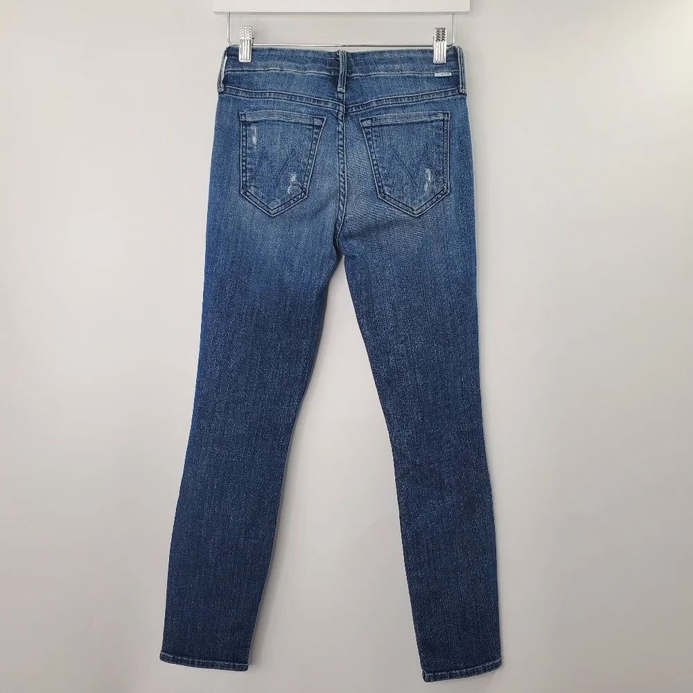 MOTHER The Looker Crop Gypsy Skinny Jeans Distressed - Picture 5 of 9